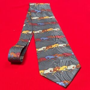 Jhane Barnes vintage silk equestrian horse race tie!
